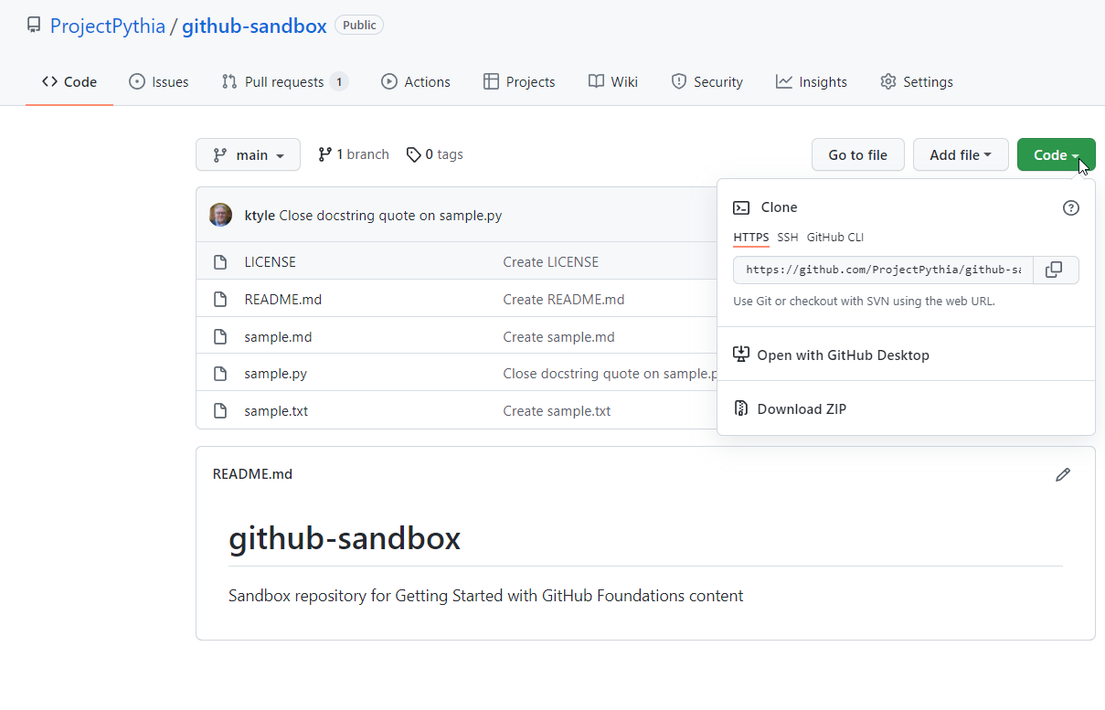 GitHub clone HTTPS