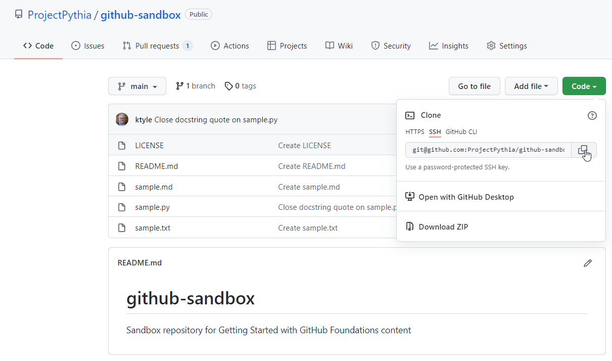 GitHub clone SSH