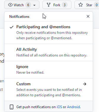 GitHub unwatch